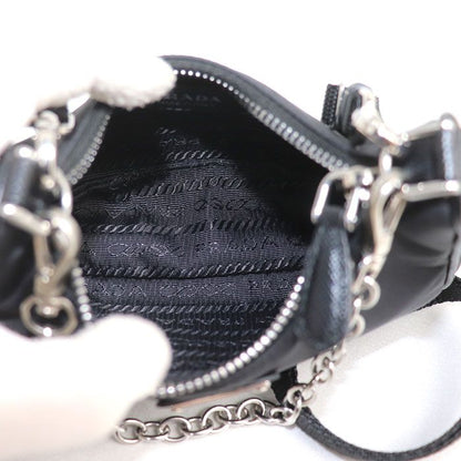 Prada Micro Tessuto 2-Way Shoulder Bag Black — view 4