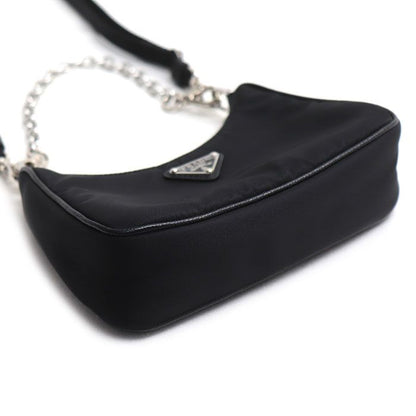 Prada Micro Tessuto 2-Way Shoulder Bag Black — view 3