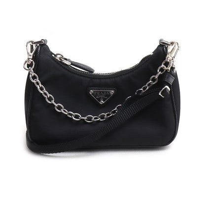 Prada Micro Tessuto 2-Way Shoulder Bag Black