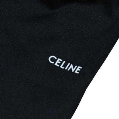 Celine Straight Double Faced Jersey Jogger Pants Black — view 5