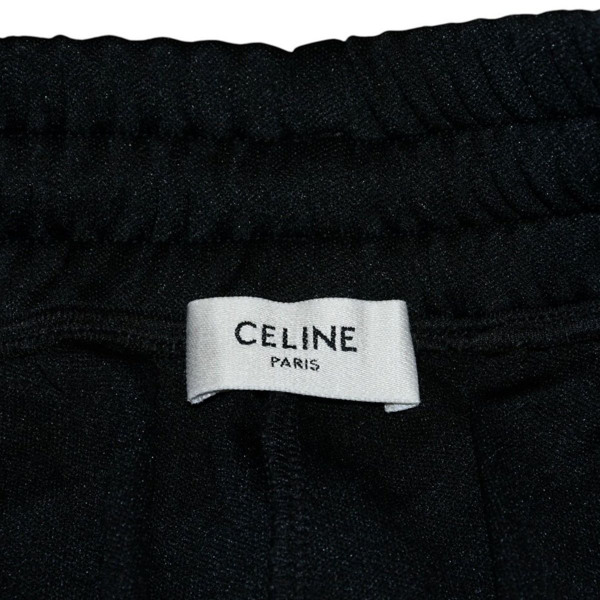 Celine Straight Double Faced Jersey Jogger Pants Black — view 8