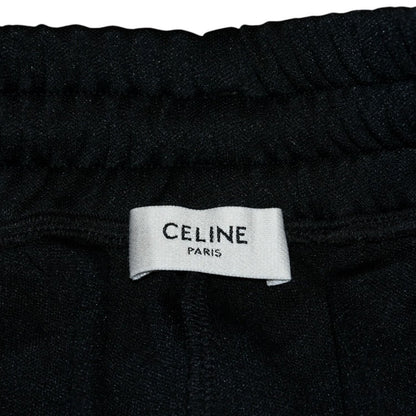 Celine Straight Double Faced Jersey Jogger Pants Black — view 8