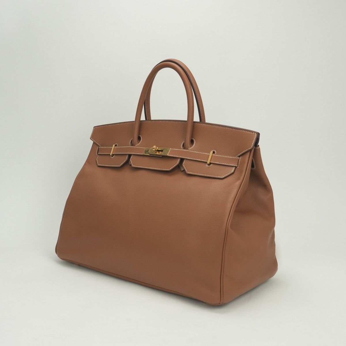 Hermes Birkin 40 Tote Courchevel Gold Brown — view 2