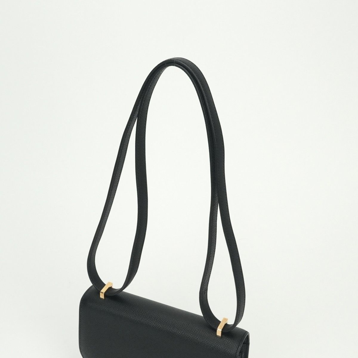 Hermes Constance 3 Mini 18 Shoulder Bag Epsom Noir Black Rose Gold Veau — view 4