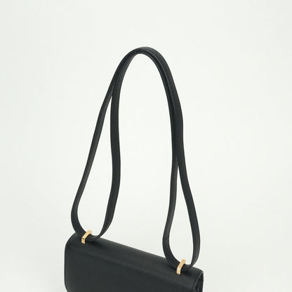 Hermes Constance 3 Mini 18 Shoulder Bag Epsom Noir Black Rose Gold Veau — view 4