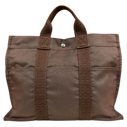 Hermes Tote MM Her Line Canvas Brown — view 3