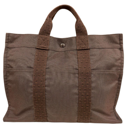 Hermes Tote MM Her Line Canvas Brown
