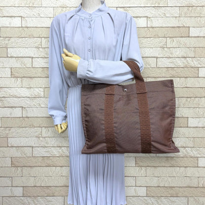 Hermes Tote MM Her Line Canvas Brown — view 2