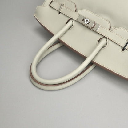 Hermes Birkin 35 Tote Swift Pearl Gray Silver Handbag Veau — view 4