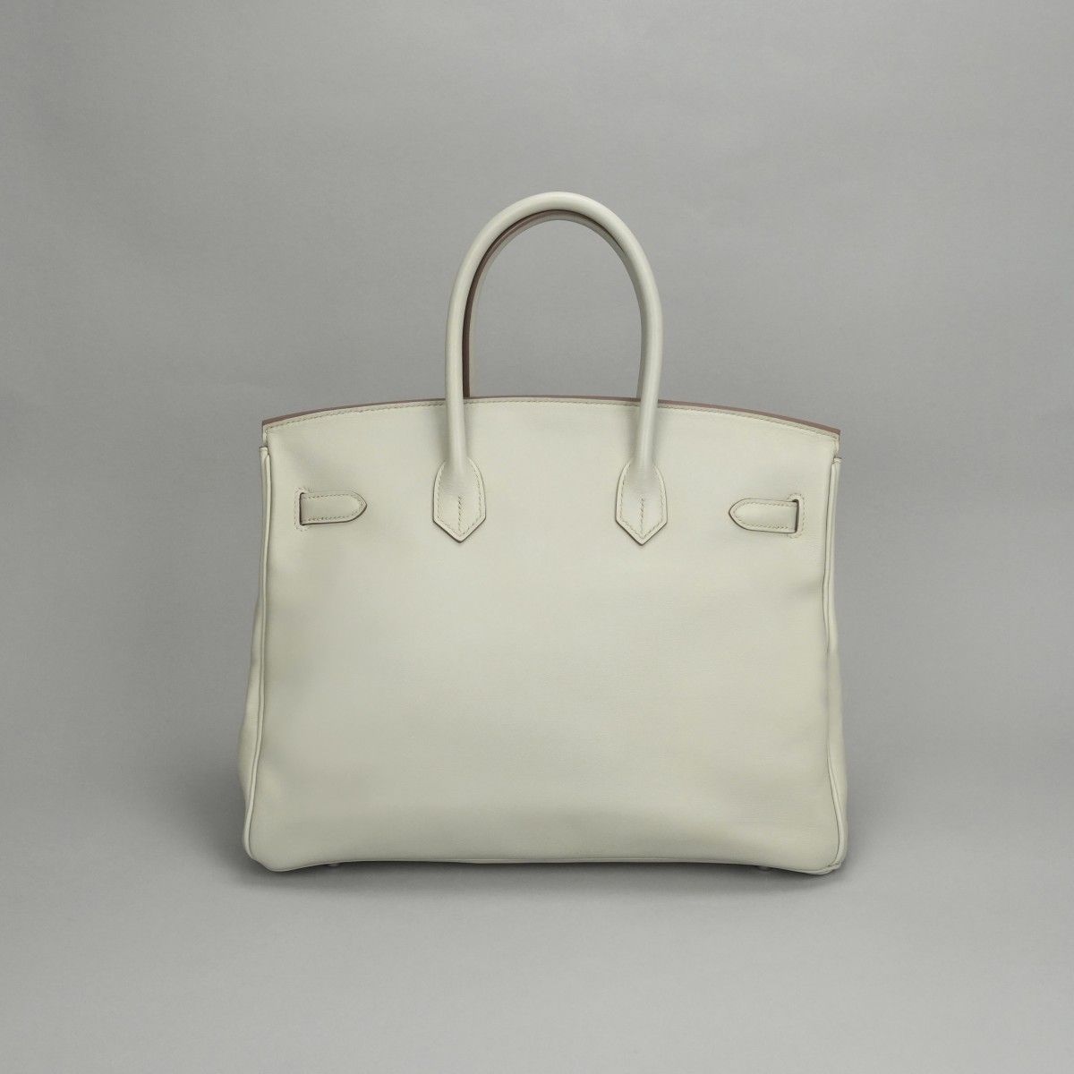 Hermes Birkin 35 Tote Swift Pearl Gray Silver Handbag Veau — view 3