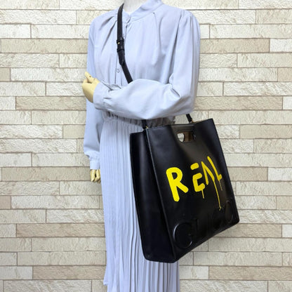 Gucci Ghost Shoulder Bag Leather Black — view 2