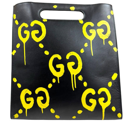 Gucci Ghost Shoulder Bag Leather Black — view 3