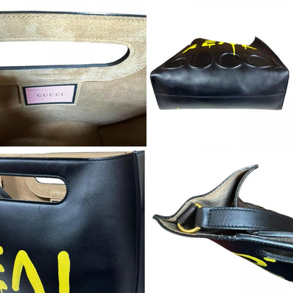 Gucci Ghost Shoulder Bag Leather Black — view 9