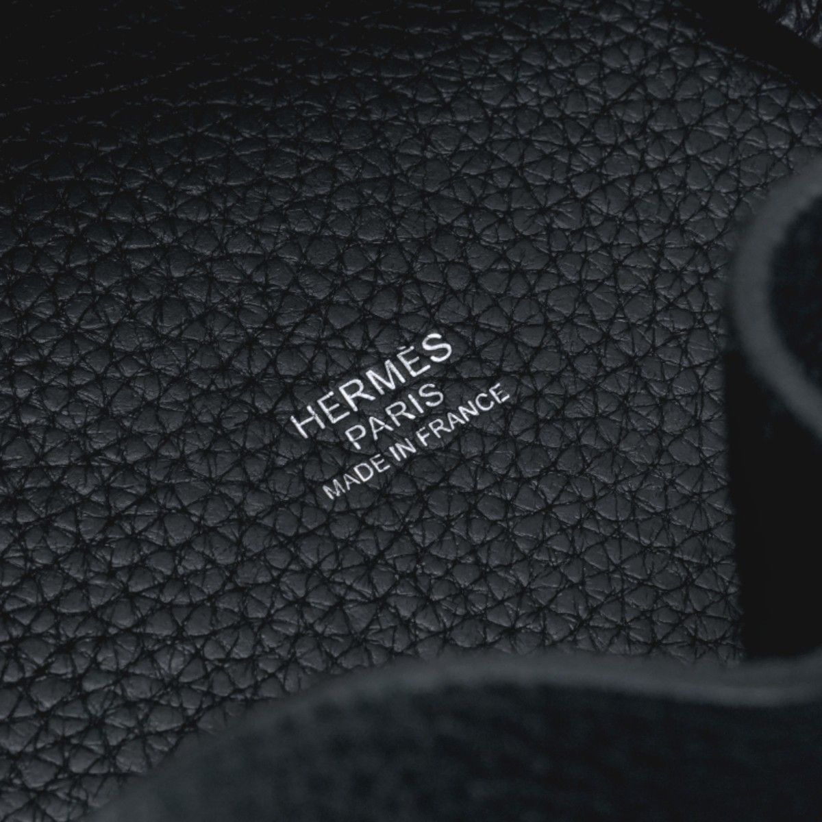 Hermes Picotin Lock MM 22 Tote Taurillon Clemence Noir Black Silver Handbag — view 7