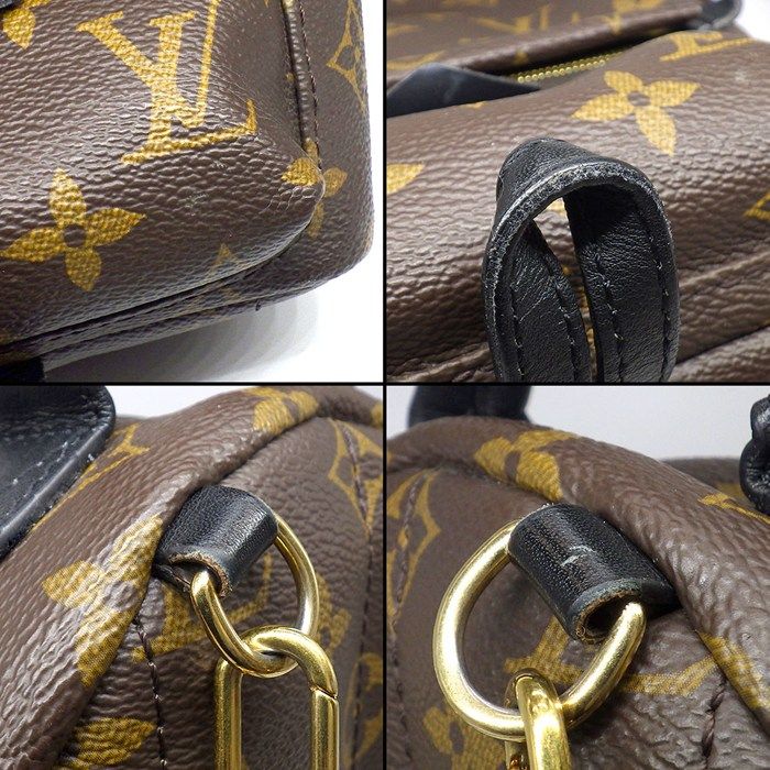 Louis Vuitton Backpack Palm Springs Mini Brown Monogram Canvas Leather — view 9