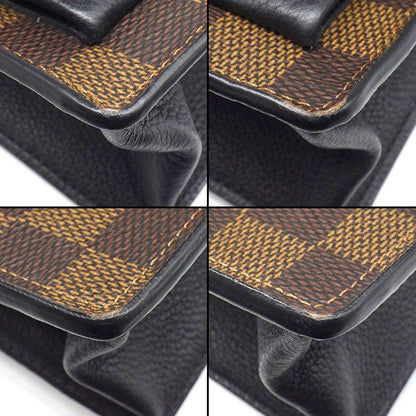 Louis Vuitton Shoulder Bag Portefeuille Vavin Brown Black Damier Ebene Canvas — view 8