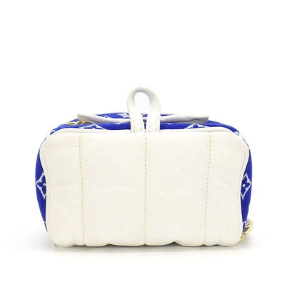 Louis Vuitton Backpack Palm Springs Mini Blue Monogram Jacquard Leather — view 4