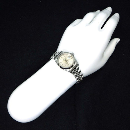 Rolex Datejust No Silver Dial Date 18k White Gold SS Automatic Winding Watch — view 9