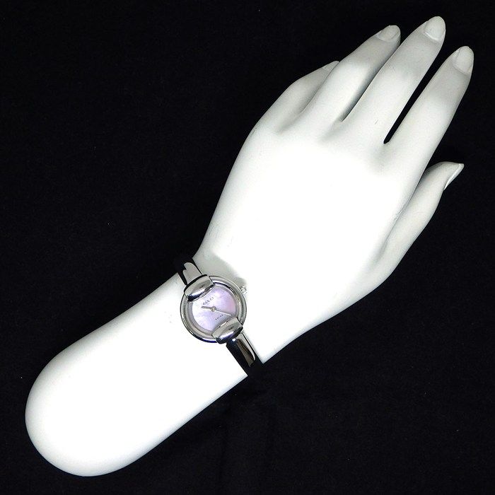 Gucci Watch Bangle Round Pink Shell Dial SS Quartz Analog — view 8
