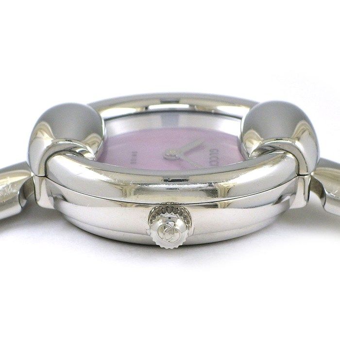 Gucci Watch Bangle Round Pink Shell Dial SS Quartz Analog — view 2