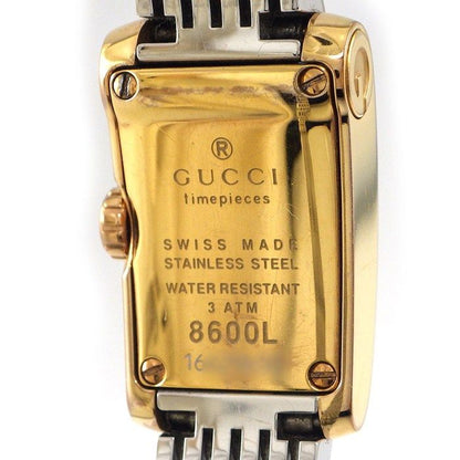Gucci Watch Metro Rectangular GG Pattern Pink Shell Dial SS Quartz Analog — view 4