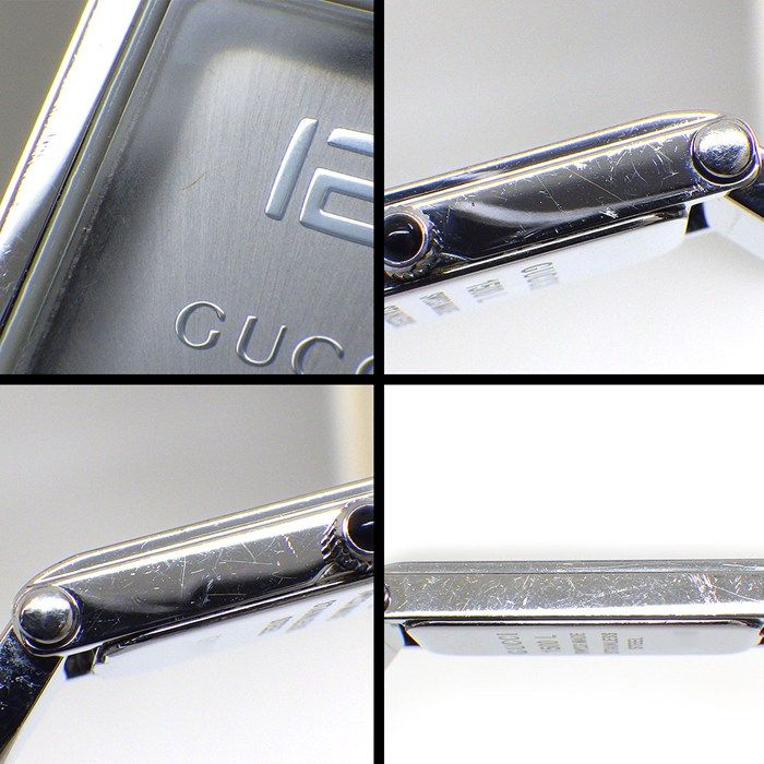 Gucci Watch Bangle Rectangular Sunray Silver Dial SS Quartz Analog — view 5