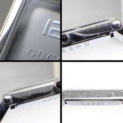 Gucci Watch Bangle Rectangular Sunray Silver Dial SS Quartz Analog — view 5
