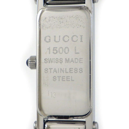 Gucci Watch Bangle Rectangular Sunray Silver Dial SS Quartz Analog — view 4