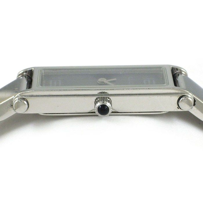 Gucci Watch Bangle Rectangular Sunray Silver Dial SS Quartz Analog — view 2