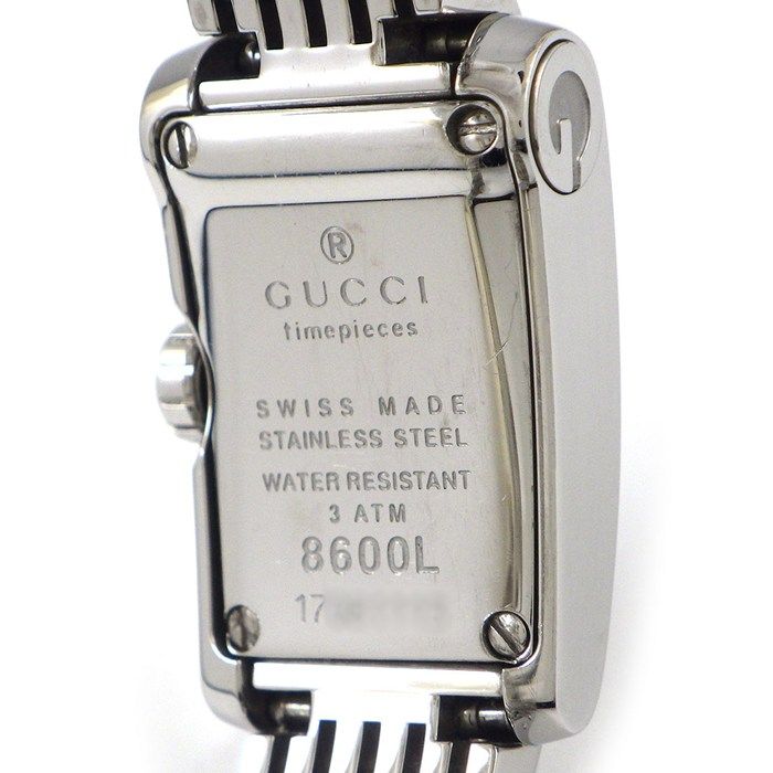 Gucci Watch Metro Rectangular GG Pattern Black Dial SS Quartz Analog — view 4