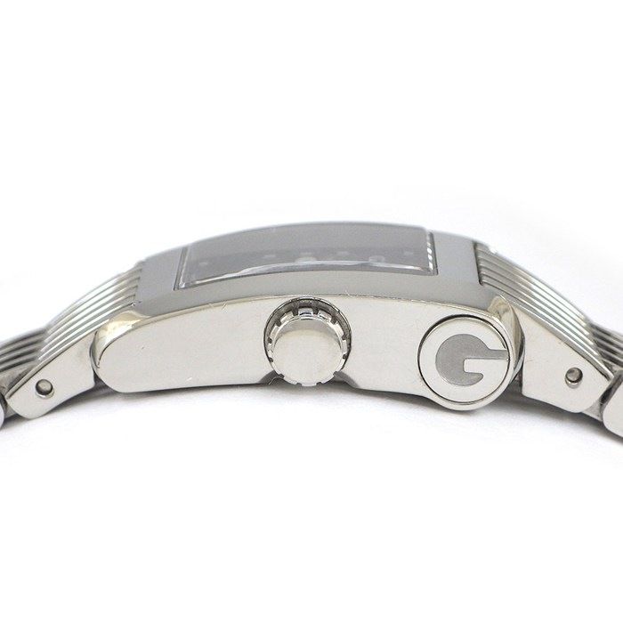 Gucci Watch Metro Rectangular GG Pattern Black Dial SS Quartz Analog — view 2
