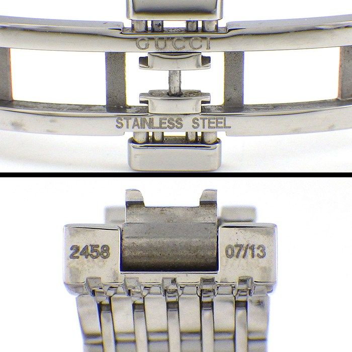 Gucci Watch Metro Rectangular GG Pattern Black Dial SS Quartz Analog — view 5