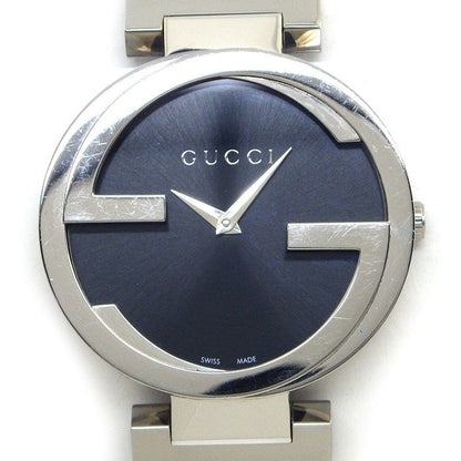 Gucci Watch Interlocking 133.3 GG Sunray Black Dial SS Quartz Analog