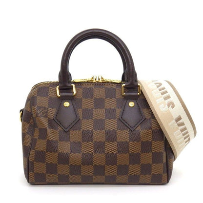 Louis Vuitton Shoulder Bag Speedy Bandouliere 20 Brown Beige Damier Ebene