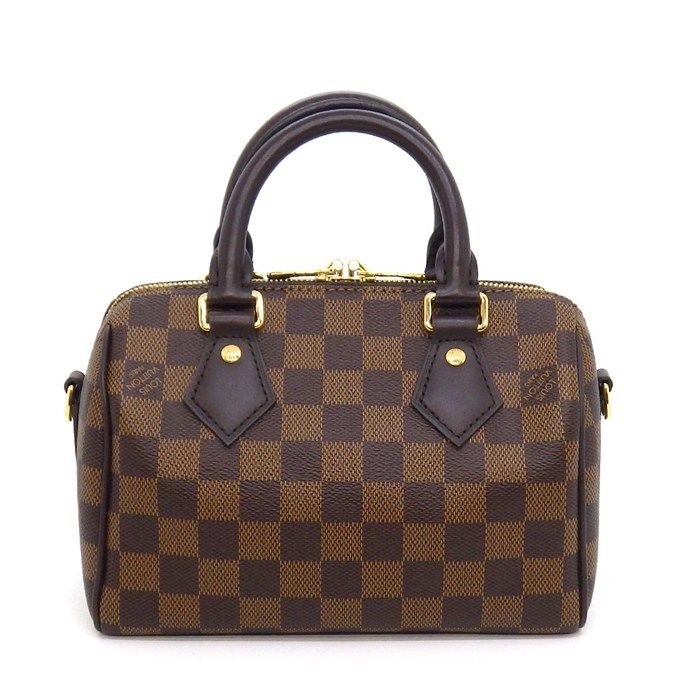 Louis Vuitton Shoulder Bag Speedy Bandouliere 20 Brown Beige Damier Ebene — view 2