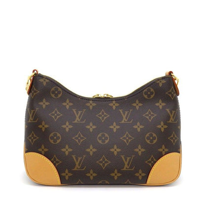 Louis Vuitton Shoulder Bag Boulogne PM Brown Natural Monogram Canvas Leather — view 2