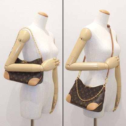 Louis Vuitton Shoulder Bag Boulogne PM Brown Natural Monogram Canvas Leather — view 9