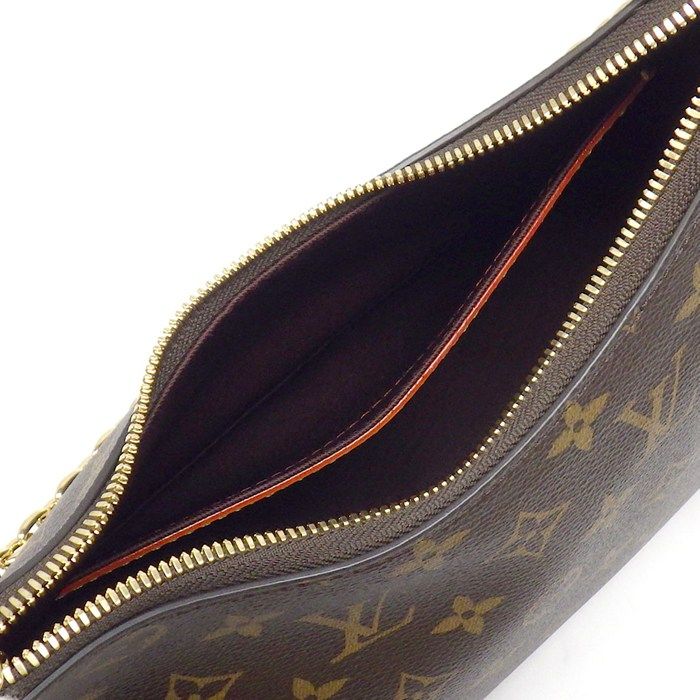 Louis Vuitton Shoulder Bag Boulogne PM Brown Natural Monogram Canvas Leather — view 6