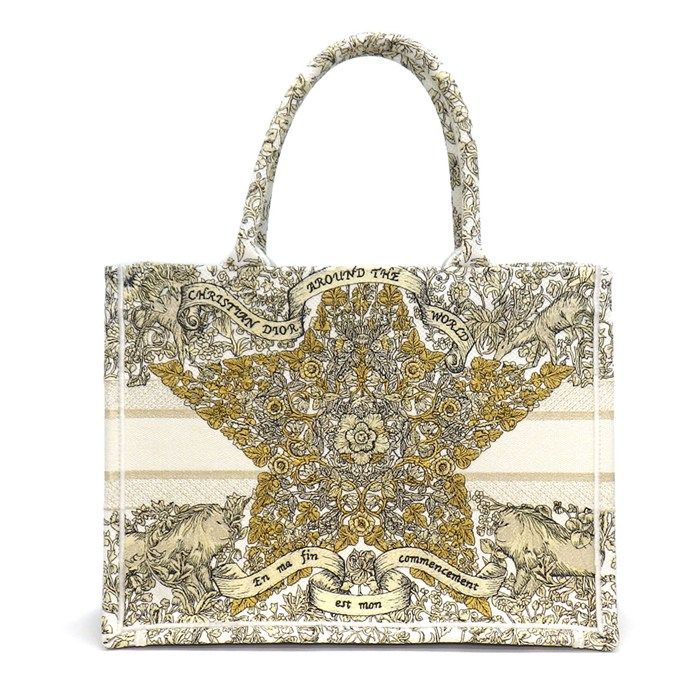 Dior Tote Book White Around the World Embroidery — view 2