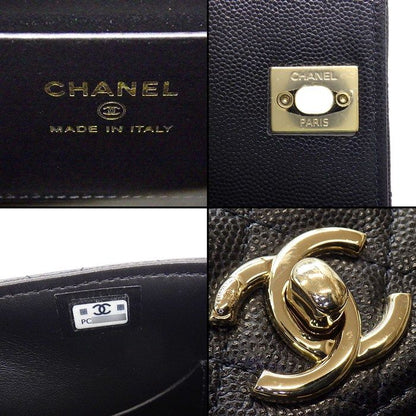 Chanel Shoulder Bag Quilted Coco Handle Extra Mini Top Black Caviar Leather — view 7