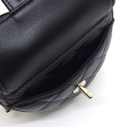 Chanel Shoulder Bag Quilted Heart Chain Onwards Black Bordeaux Lambskin — view 6
