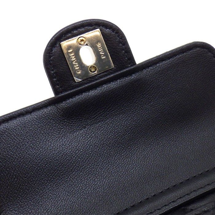 Chanel Shoulder Bag Quilted Heart Chain Onwards Black Bordeaux Lambskin — view 8
