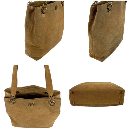 Chanel Wild Stitch Mini Tote Shoulder Chain with Beige Suede Leather Pouch — view 4