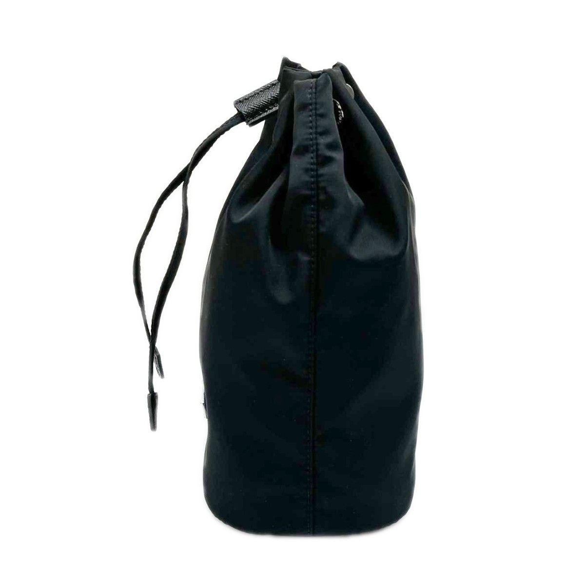 Prada Drawstring Nylon Purse Pouch Black — view 3
