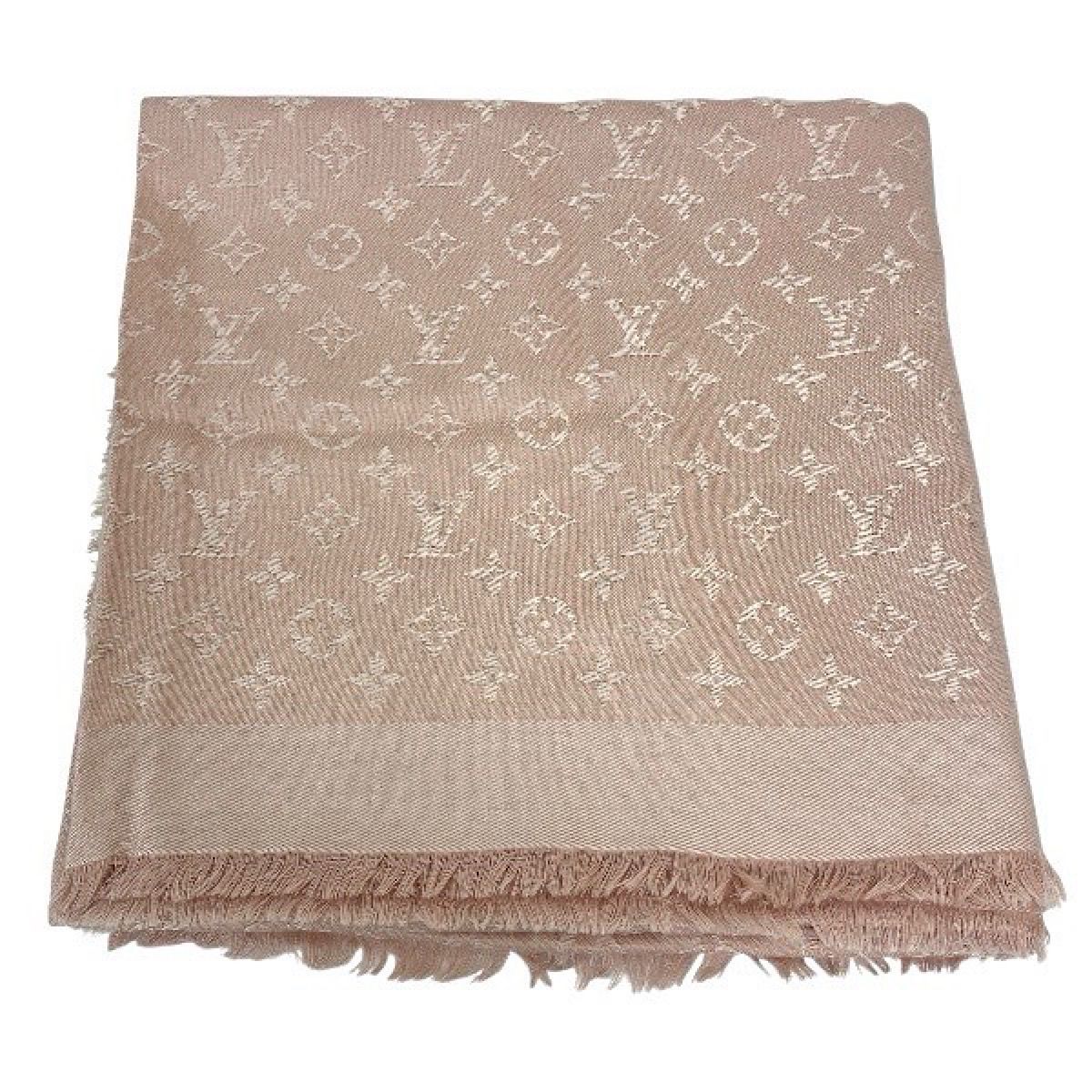 Louis Vuitton Shawl Monogram Silk Wool Scarf — view 2