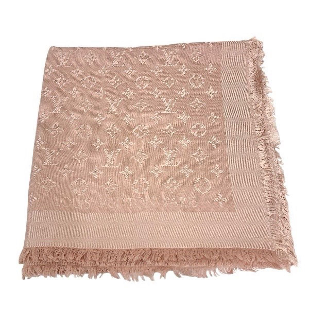 Louis Vuitton Shawl Monogram Silk Wool Scarf