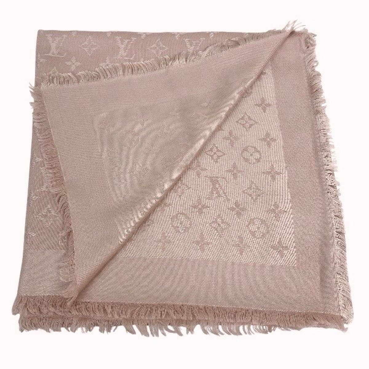 Louis Vuitton Shawl Monogram Silk Wool Scarf — view 3