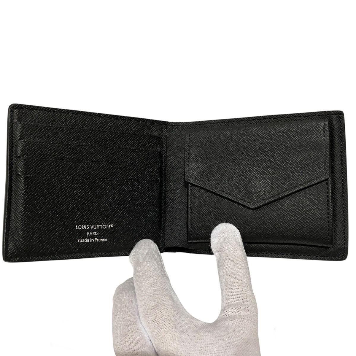 Louis Vuitton Portefeuille Marco NM Monogram Eclipse Bifold Wallet Canvas — view 3