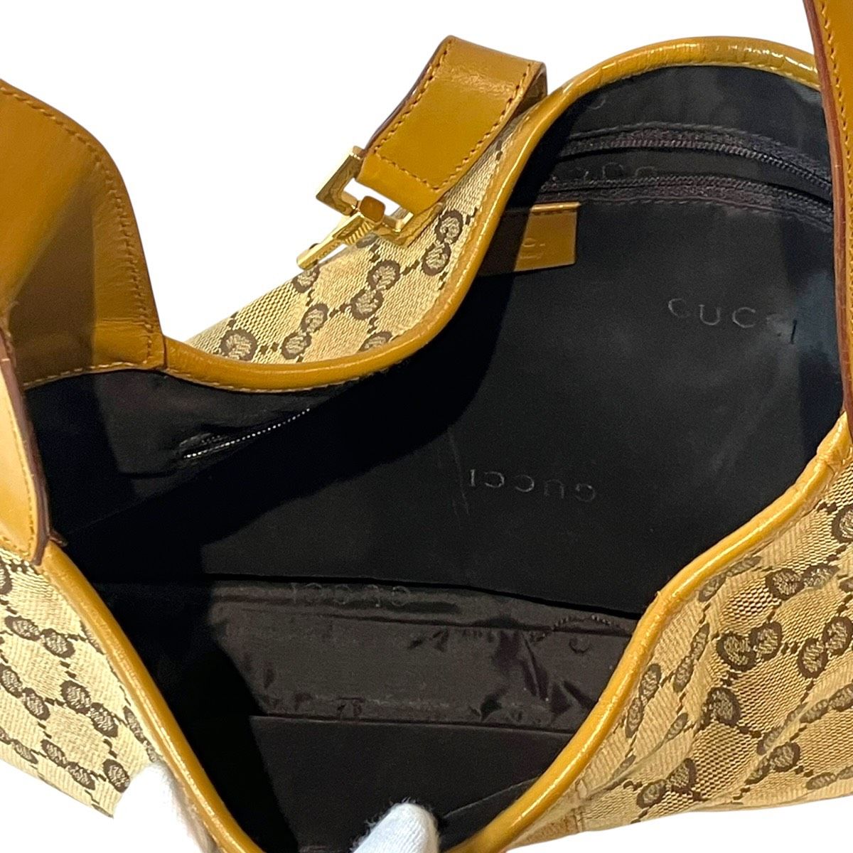 Gucci Jackie Shoulder Bag Canvas Leather — view 7