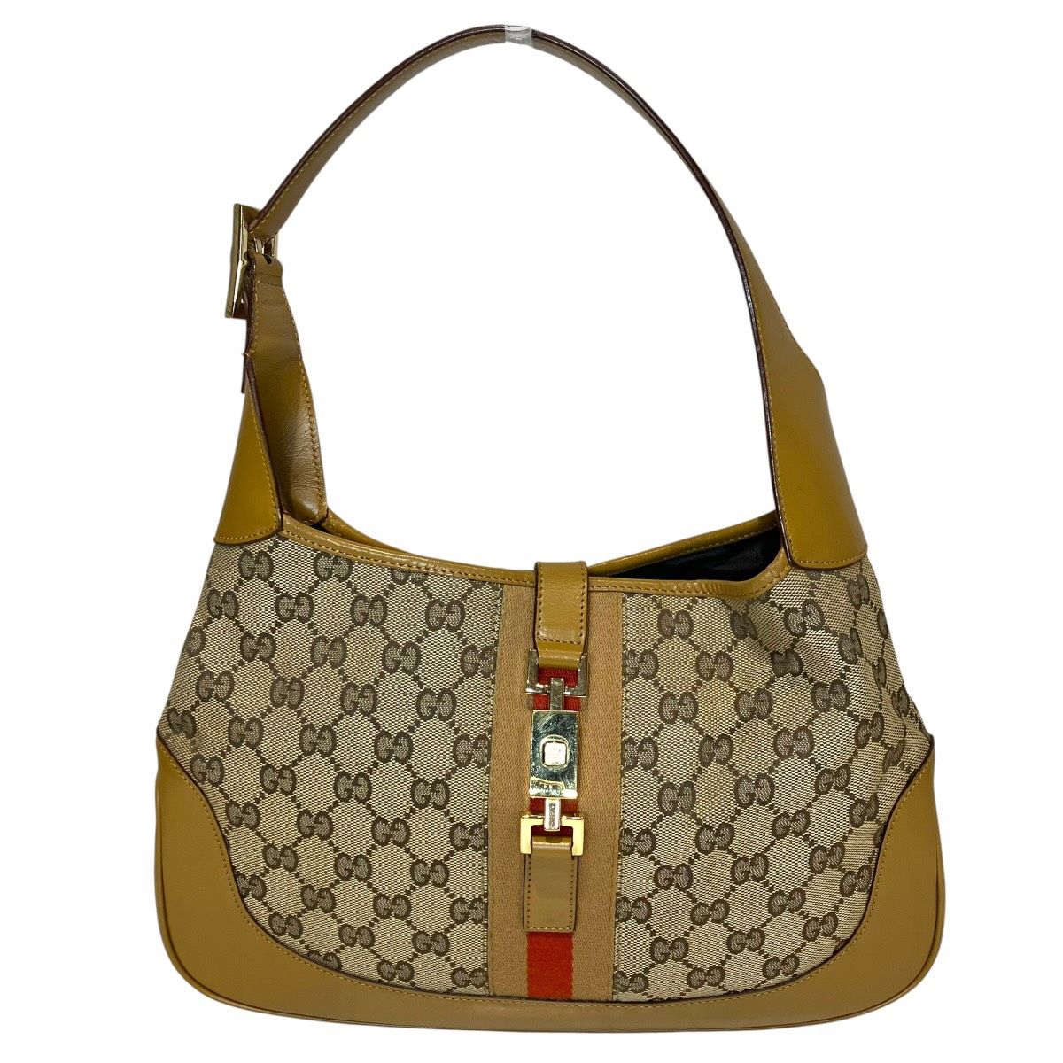 Gucci Jackie Shoulder Bag Canvas Leather